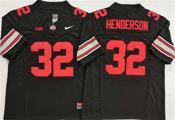 Men%27s Ohio State Buckeyes #32 TreVeyon Henderson Black 2025 F.U.S.E. Limited Stitched Jersey->ohio state buckeyes->NCAA Jersey